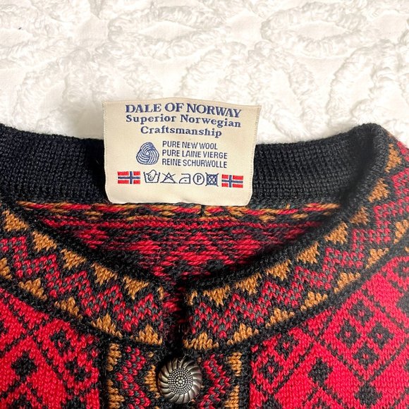 Dale of Norway wool cardigan sweater - size L - Picture 8 of 9